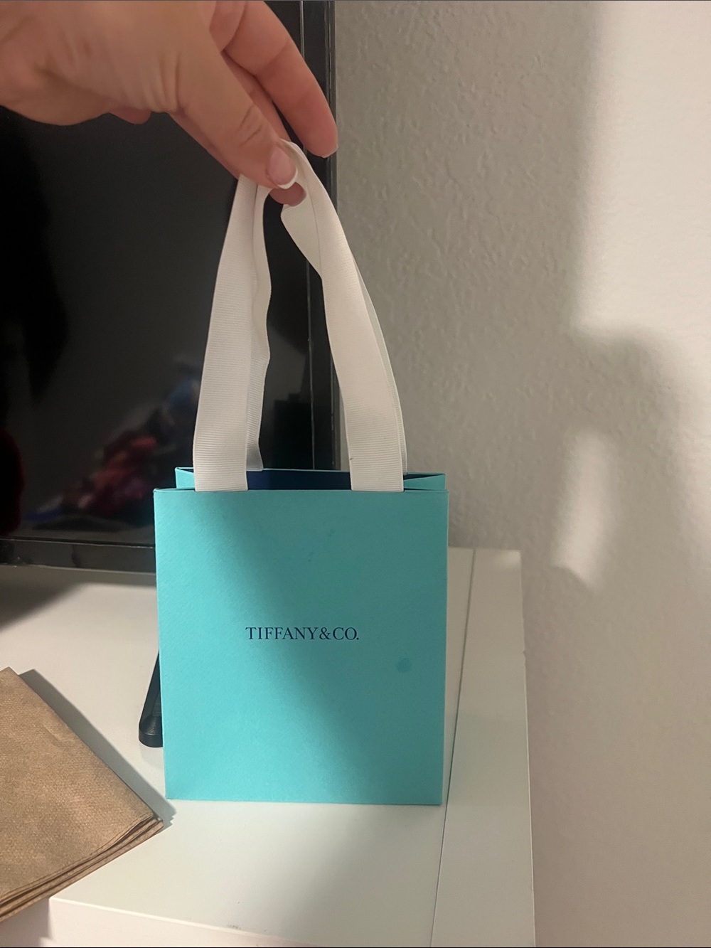 Tiffany & Co. Small Tiffany Blue Tote with White Ribbon Handles